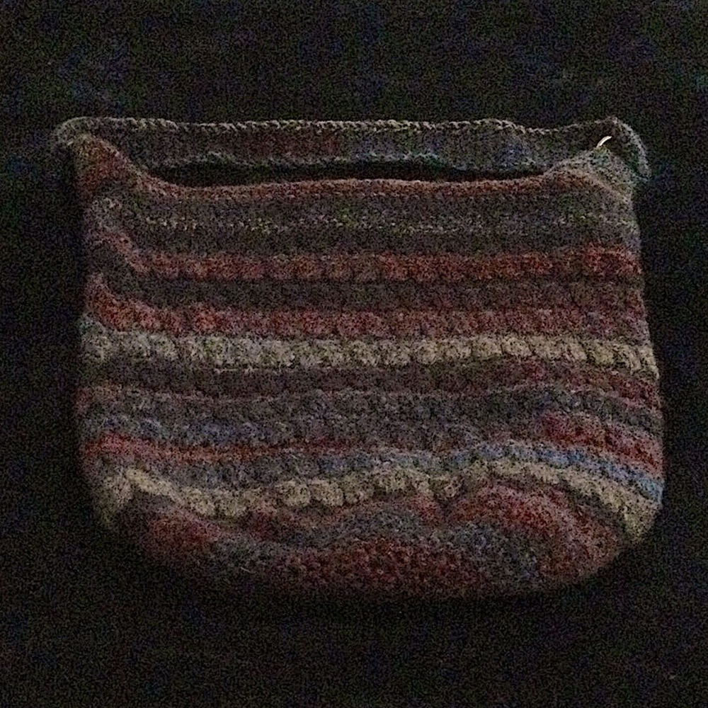 Hand crocheted shoulder bag